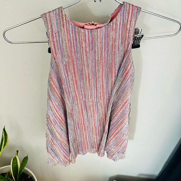 PIPPA & JULIE Kids' Faux‎ Fur Coat & Metallic Dress Set, Two Piece Mauve 4, NWT - Picture 7 of 12